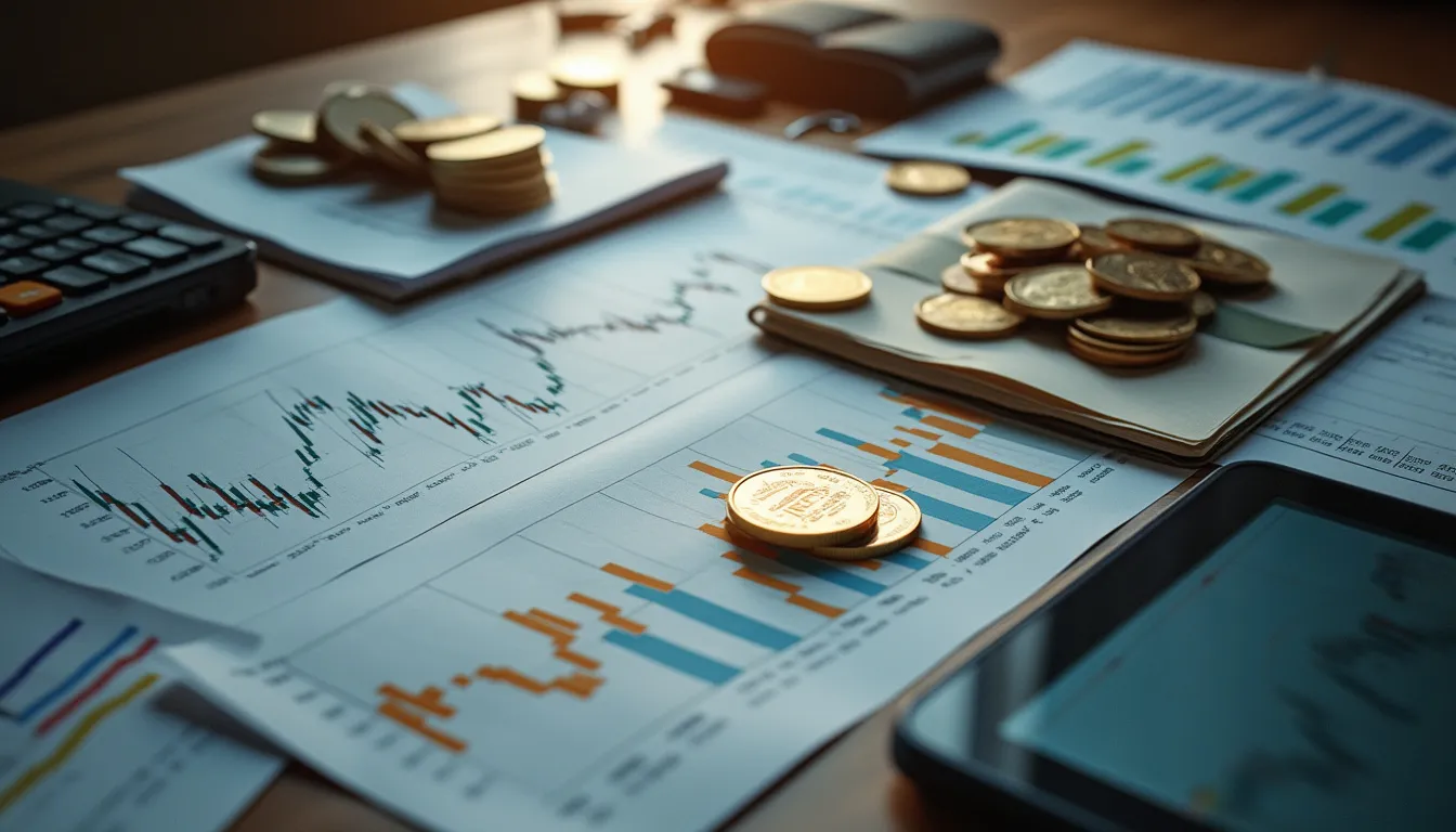 investissement à long terme : graphique financier avec croissance des investissements sur plusieurs années