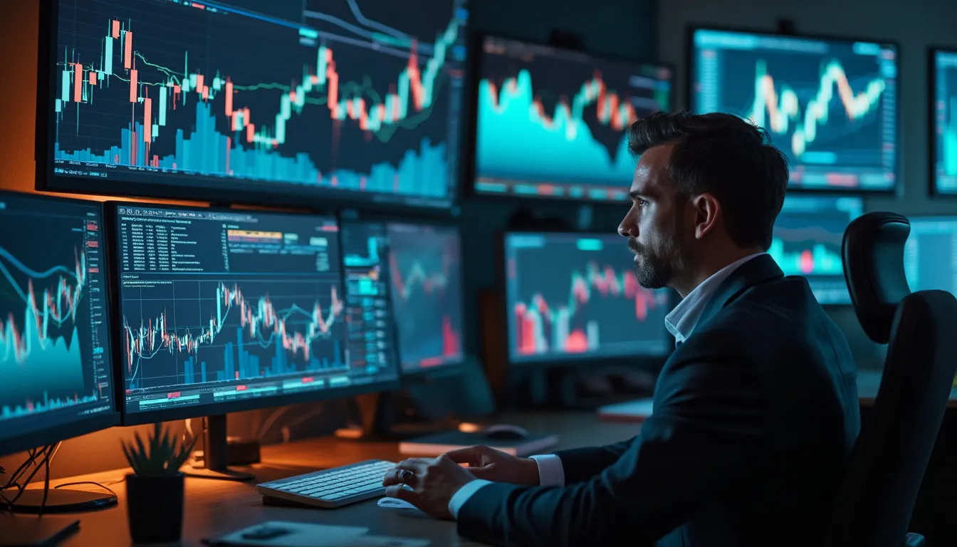 cryptomonnaie : représentation graphique de Bitcoin et Ethereum sur fond de marché financier