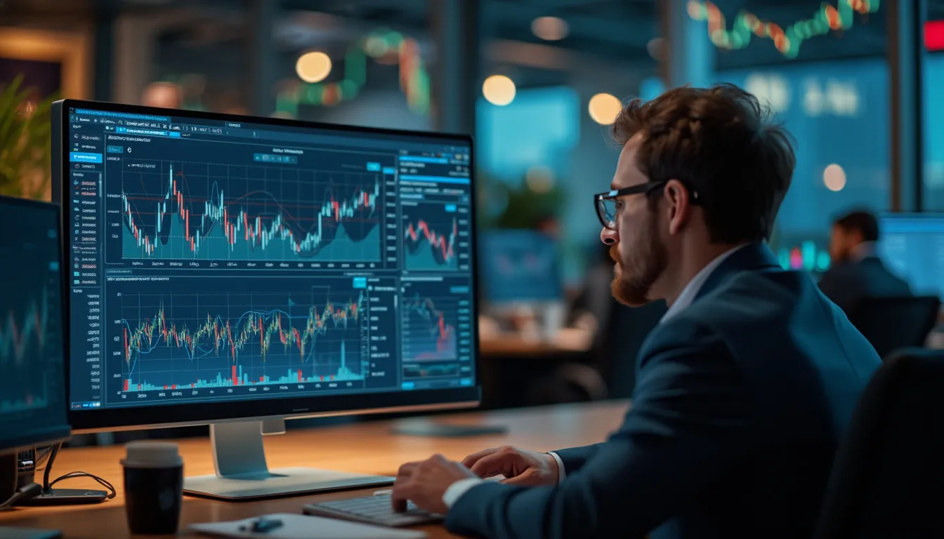 analyse technique : graphique boursier avec indicateurs techniques
