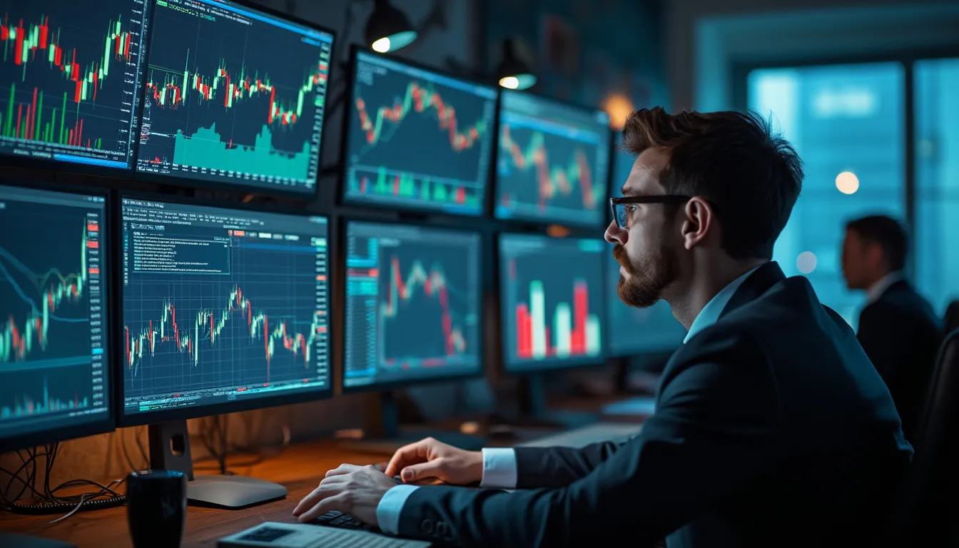 brokers CFD : graphique de trading illustrant les marchés financiers