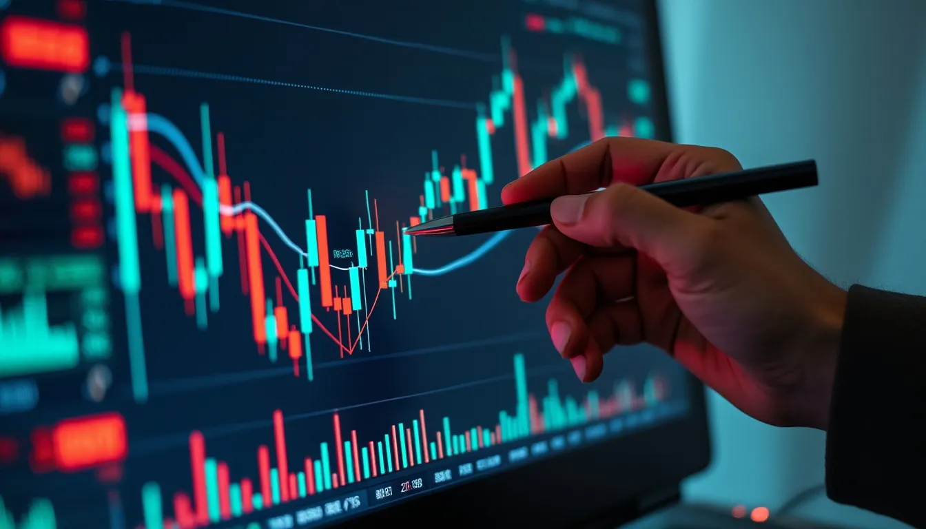 courbe de bourse : graphique boursier montrant des tendances