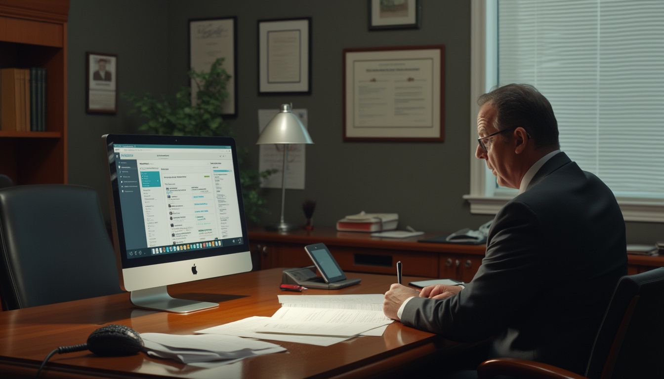 Bourse emploi notaire : interface de plateforme en ligne avec offres d'emploi notarial