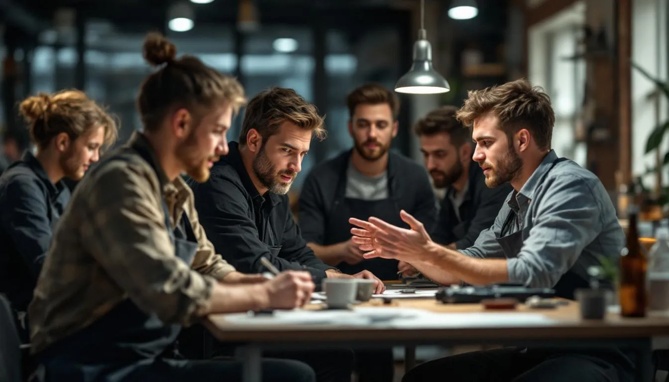 métiers en horaires spécifiques : illustration représentant divers professionnels travaillant en horaires décalés