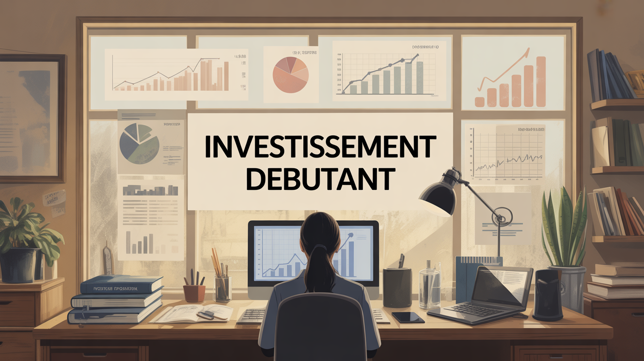 Investissement debutant bureau ordinateur graphique