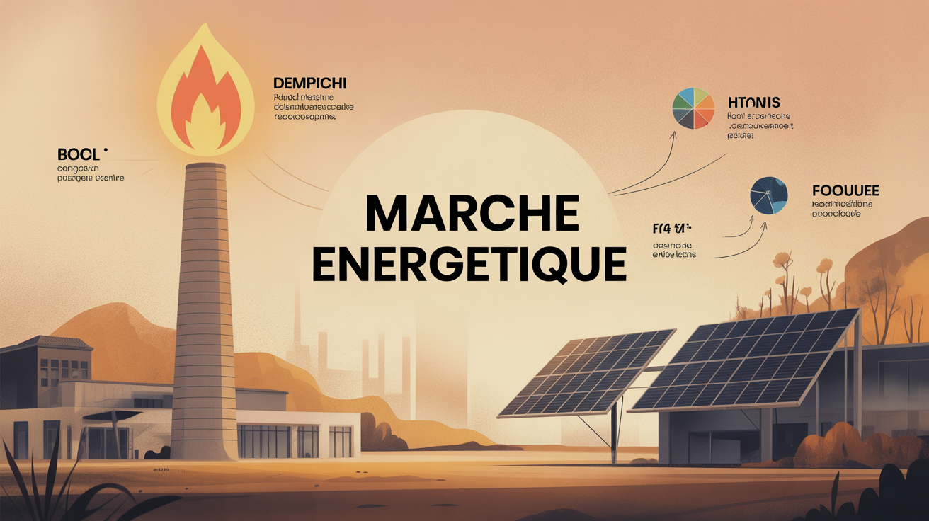 Graphique boursier fusionne centrale marche energetique
