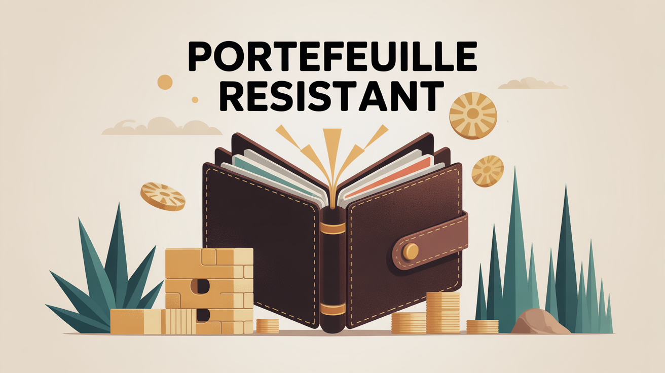 Portefeuille resistant avec or et graphiques