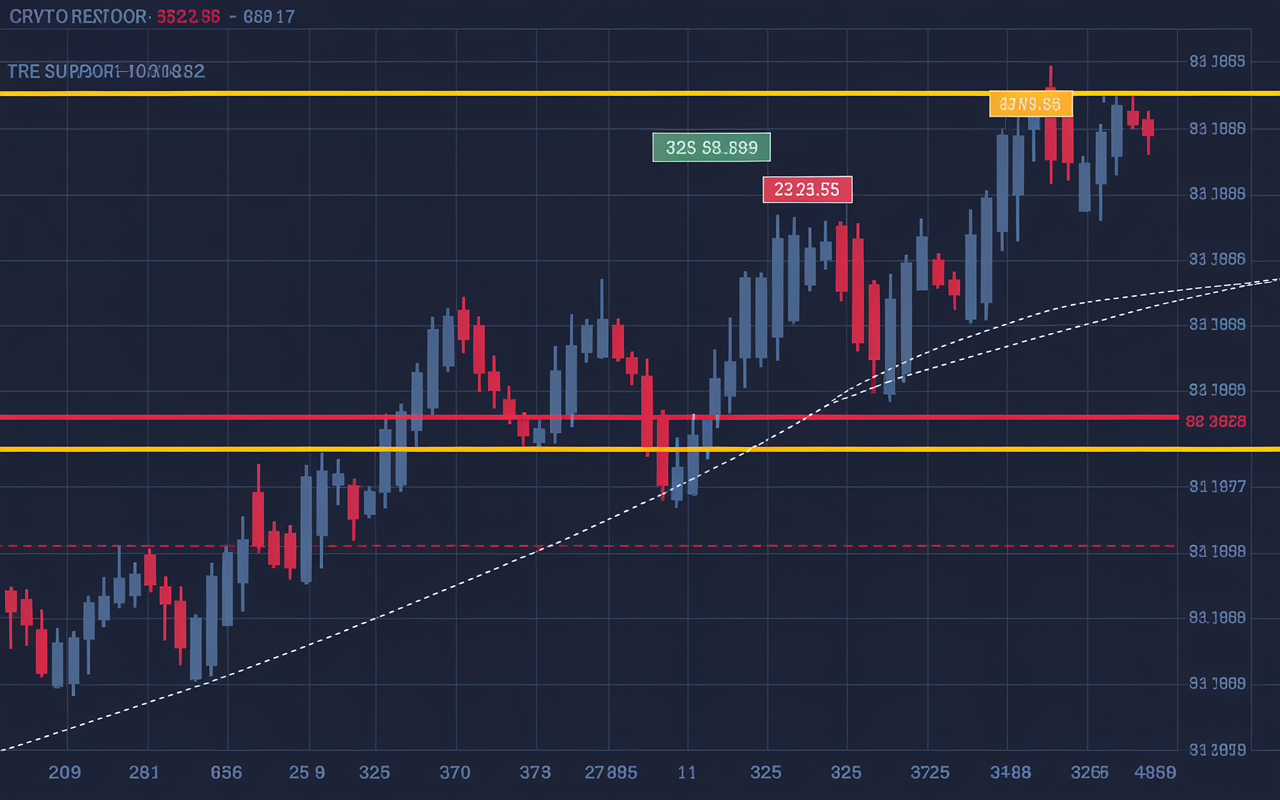 Graphique crypto AAVE supports résistances RSI