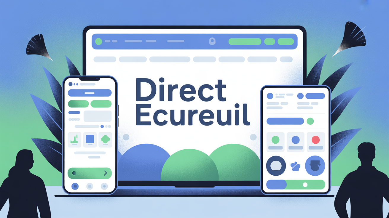 Interface Direct Ecureuil sur ordinateur smartphone et tablette