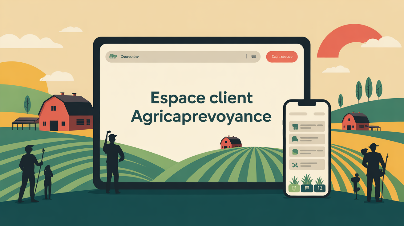 Tableau de bord digital Espace client Agricaprevoyance sur ordinateur et smartphone
