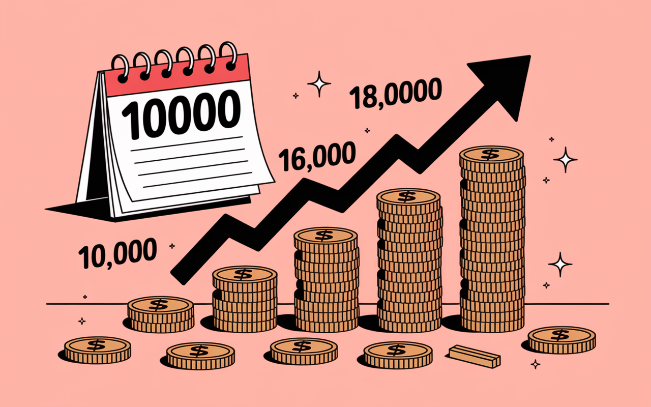 croissance pile de pieces performance garder actions