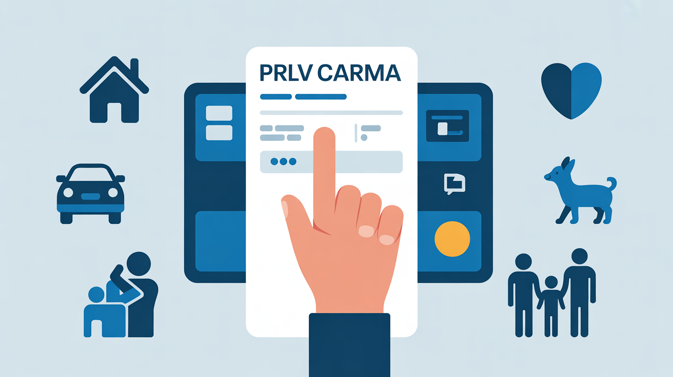releve bancaire avec icones assurance auto habitation animaux prlv carma