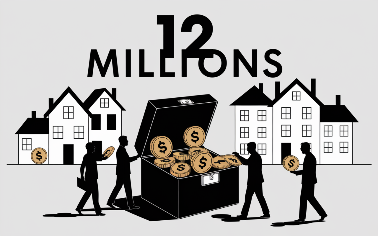 scène silhouettes déposant pièces part sociale credit agricole 12 millions