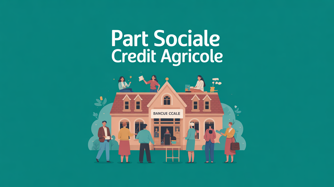 illustration groupe autour banque locale part sociale credit agricole