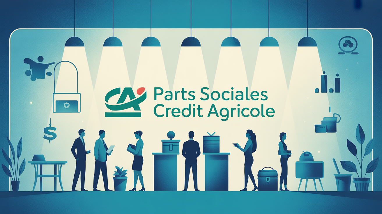 illustration agence bancaire moderne parts sociales credit agricole