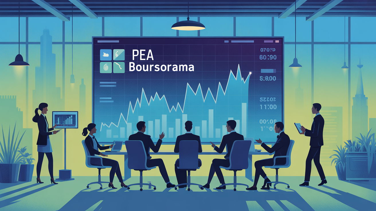 pea boursorama visuel digital graphique bureau
