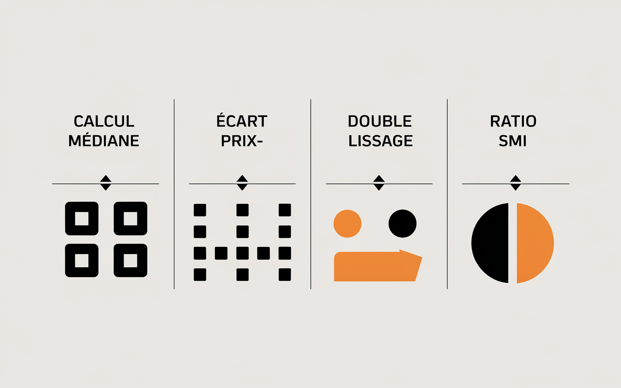 Schema calcul SMI etapes mediane et lissage