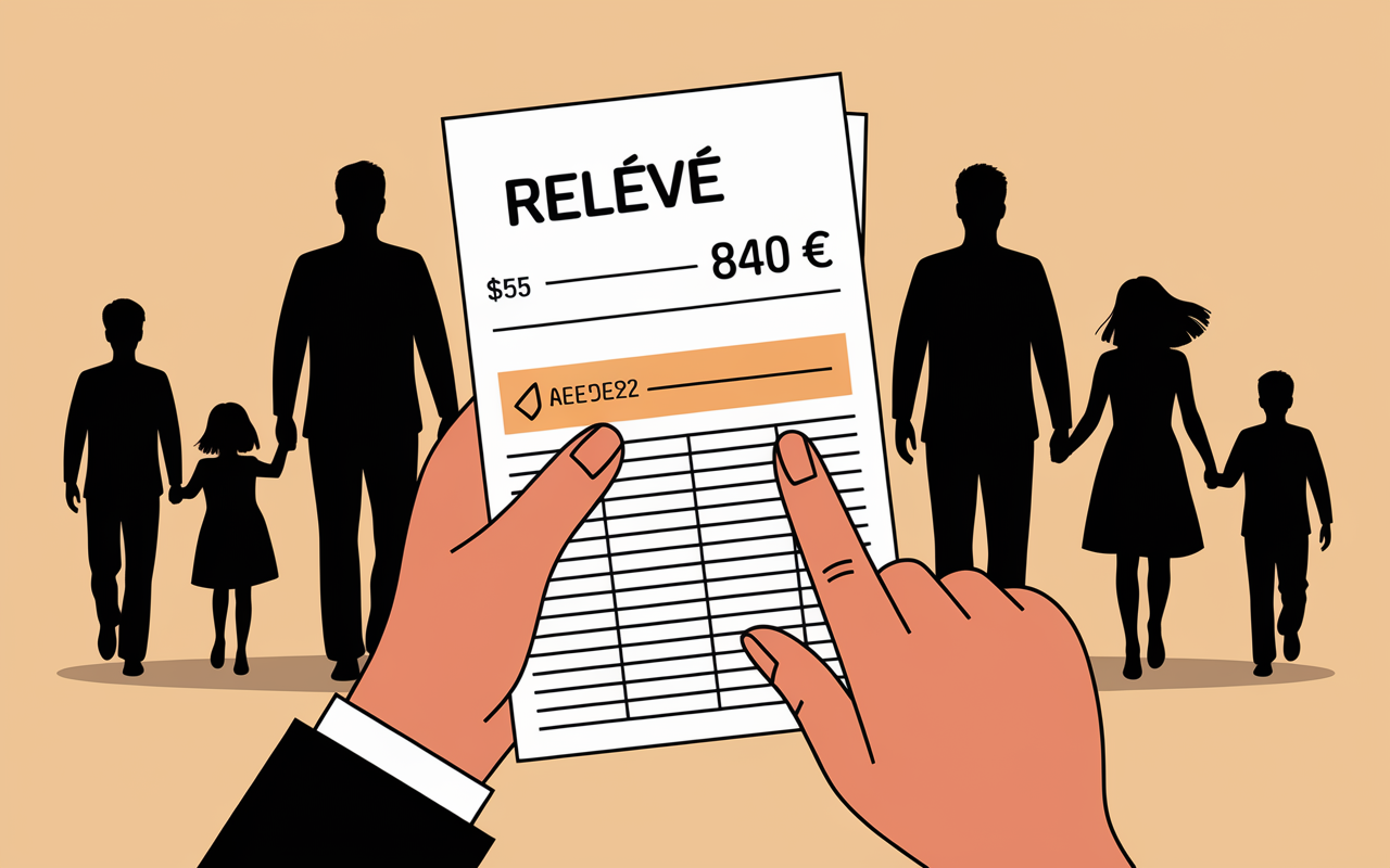 illustration virement surprise montant 840 euros main