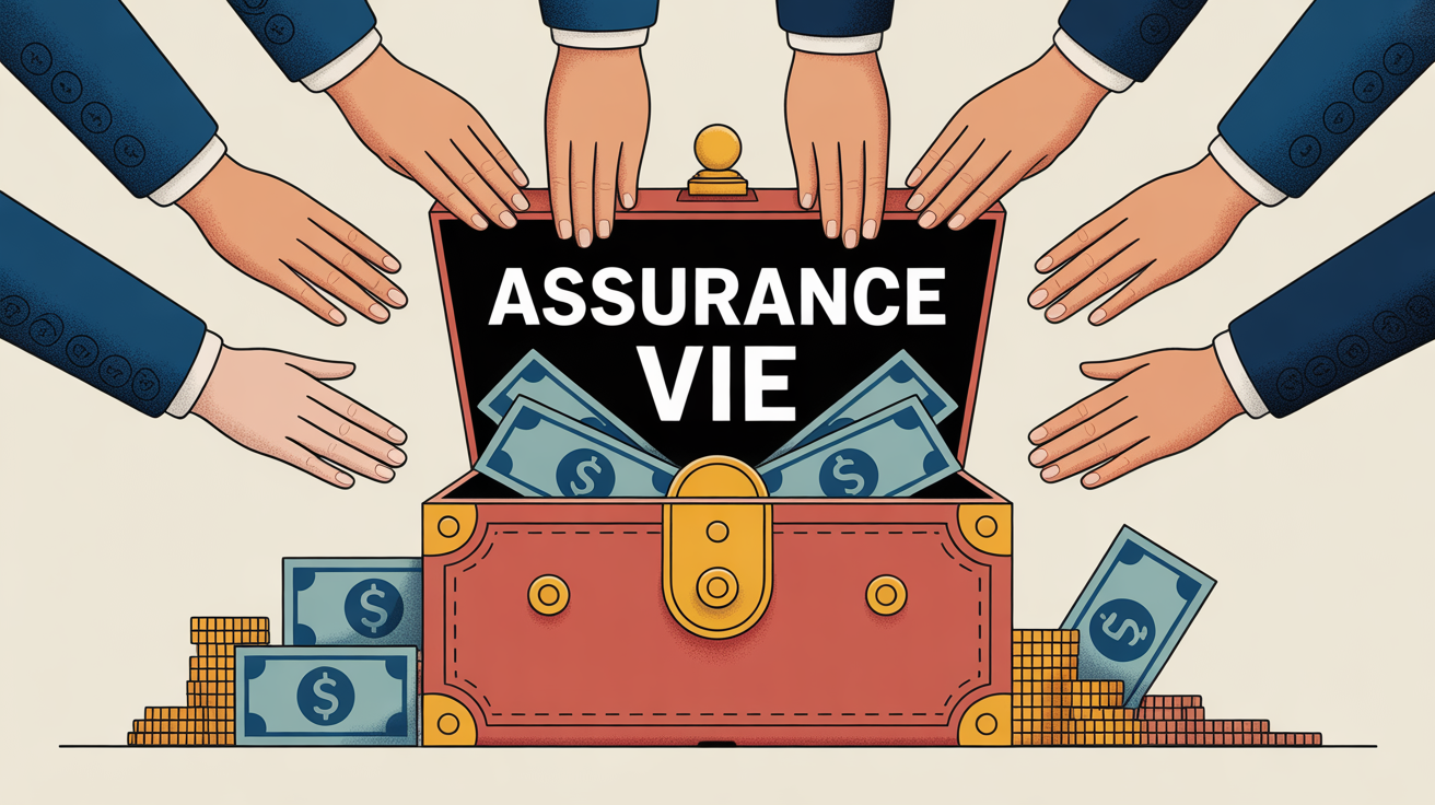 illustration assurance vie coffre fort mains