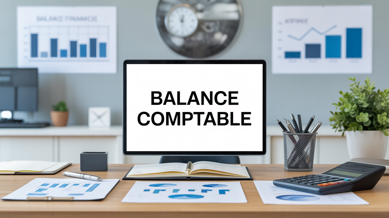 bureau comptable moderne avec balance comptable