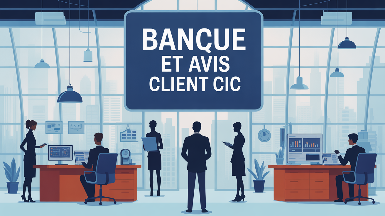 Agence bancaire moderne avec conseiller et outils digitaux CIC