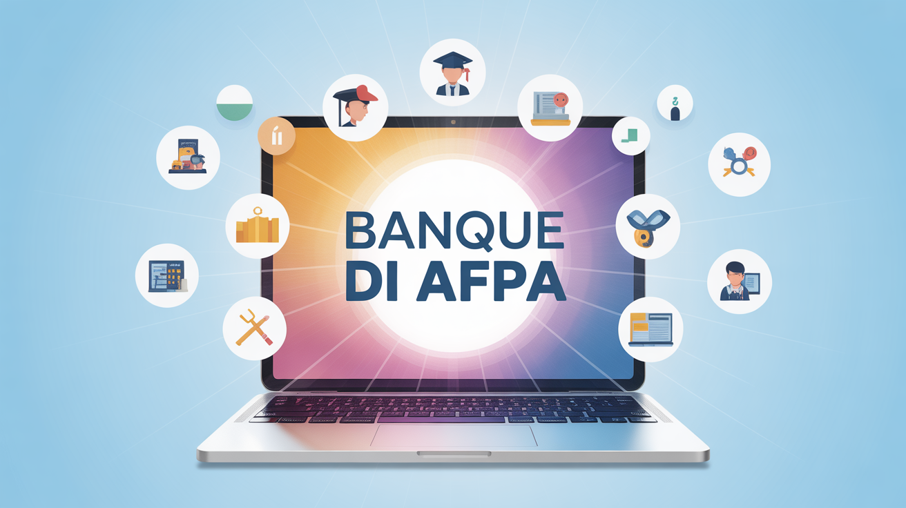 Ordinateur affichant Banque DI AFPA, ressources titres professionnels