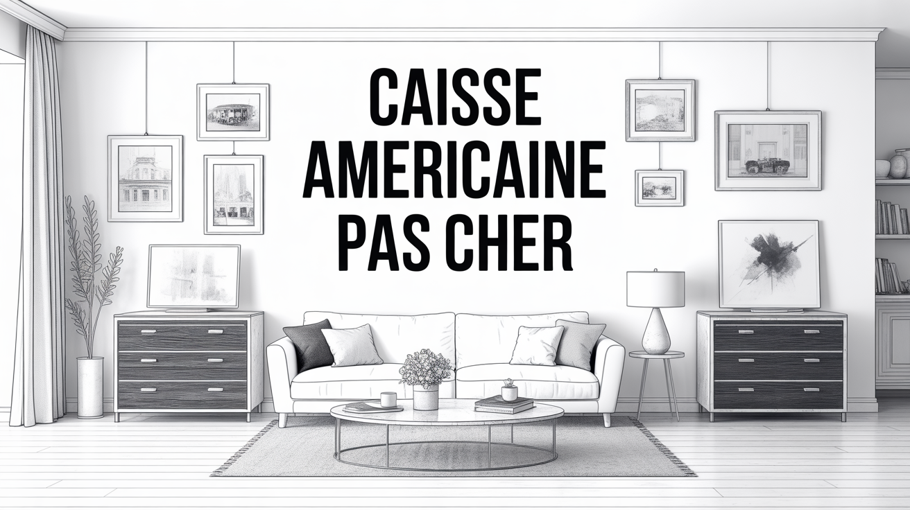 Tableaux encadrés caisse américaine pas cher salon moderne