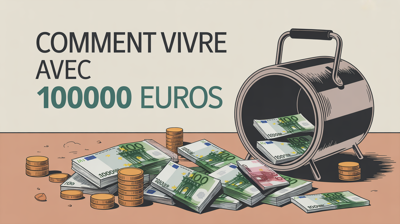 Tirelire remplie euros comment vivre avec 100 000 euros