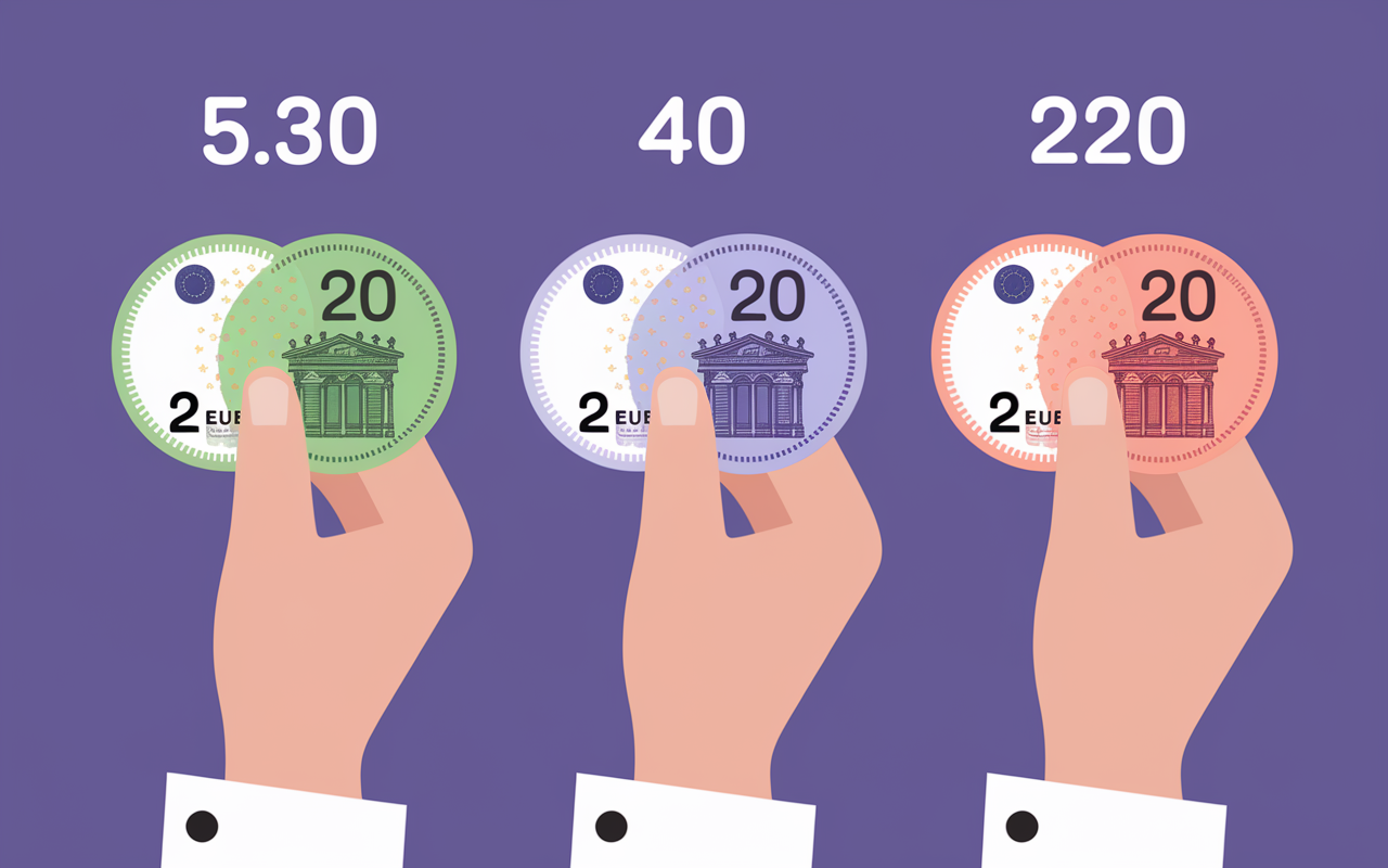 Comparatif versions piece 2 euros JO 2024 et valeurs