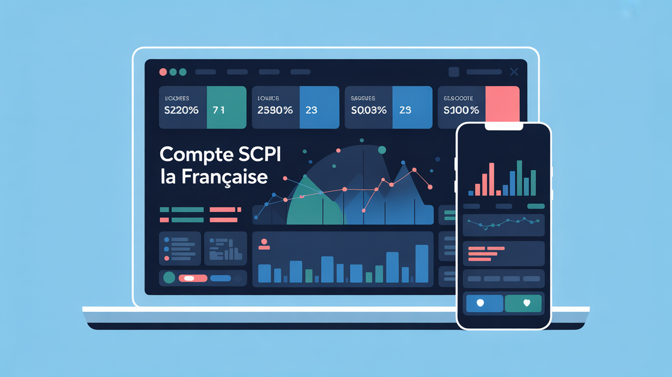 Tableau de bord SCPI La Française sécurisé sur ordinateur et mobile