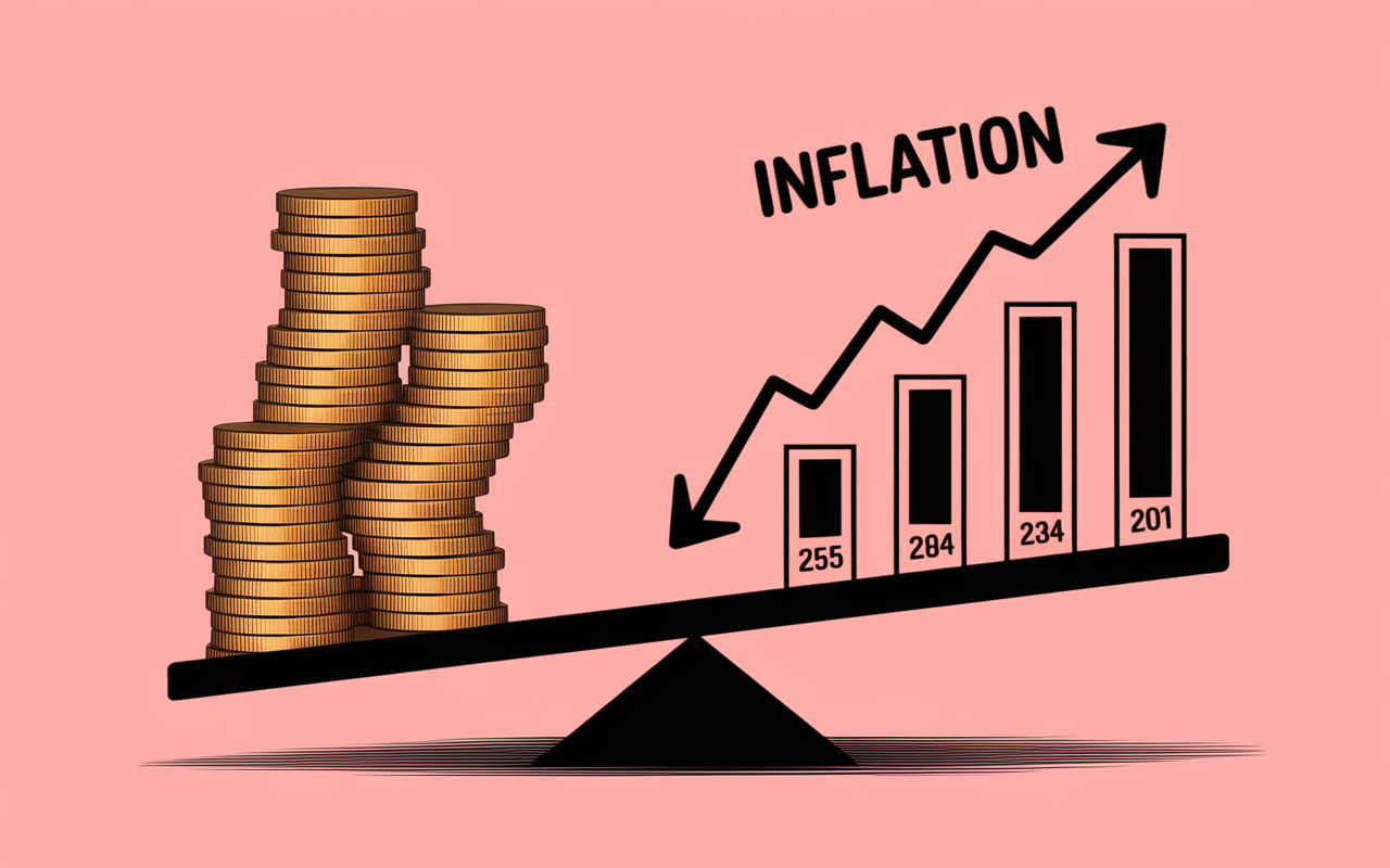 Balance pieces euros inflation graphique 100 000 euros