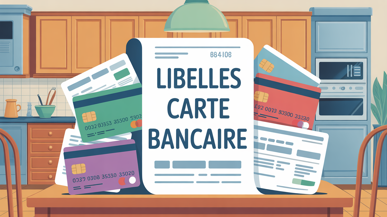 illustration releve bancaire cartes libelles