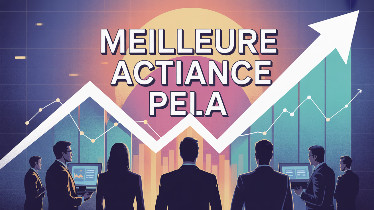Graphique boursier avec investisseurs pour meilleure action PEA