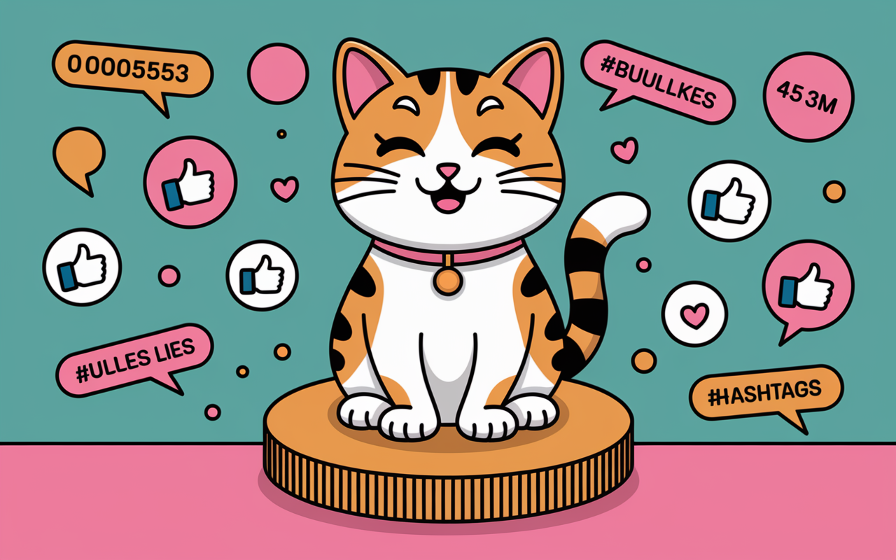 michi meme coin chat japonais chiffres pop