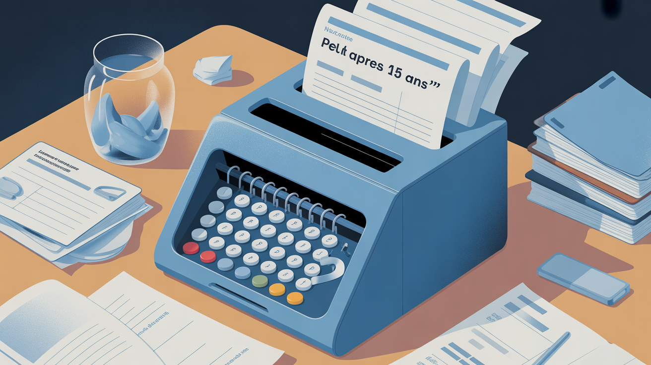 Visuel classeur bancaire, PEL et épargne, 15 ans