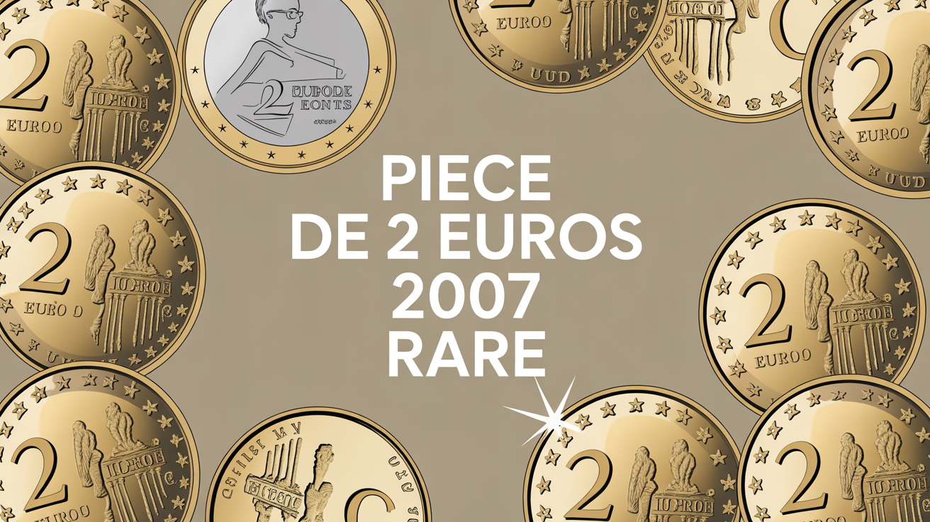 piece de 2 euros 2007 rare en gros plan