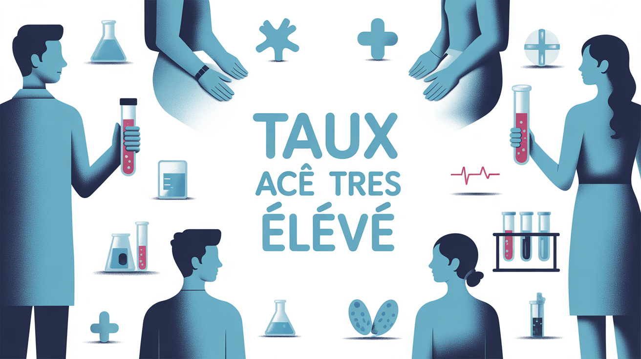 silhouettes medicales et icones sur taux ACE tres eleve