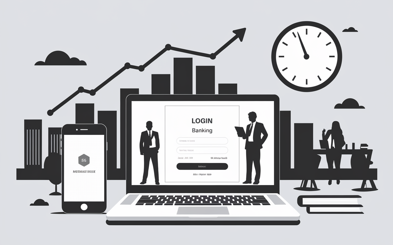 interface bancaire mobile accès gestion bancaire professionnelle