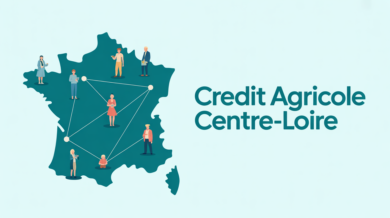 Carte stylisee Credit Agricole Centre-Loire reseau agences