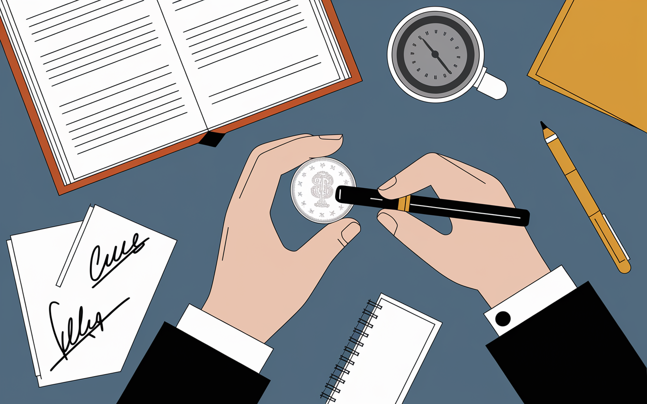 examen pièce de 50 centimes rare main loupe