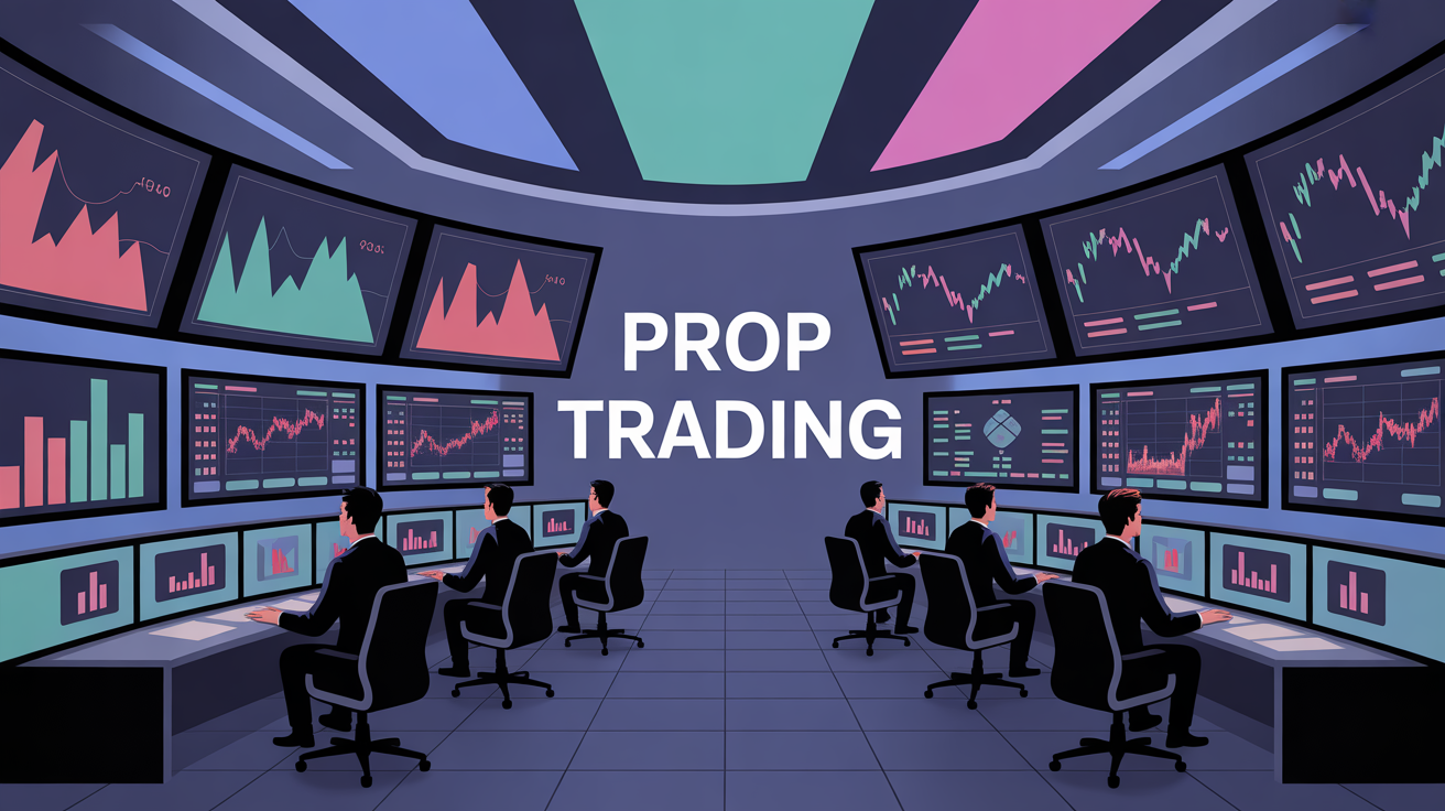 salle de prop trading moderne ambiance traders concentrés