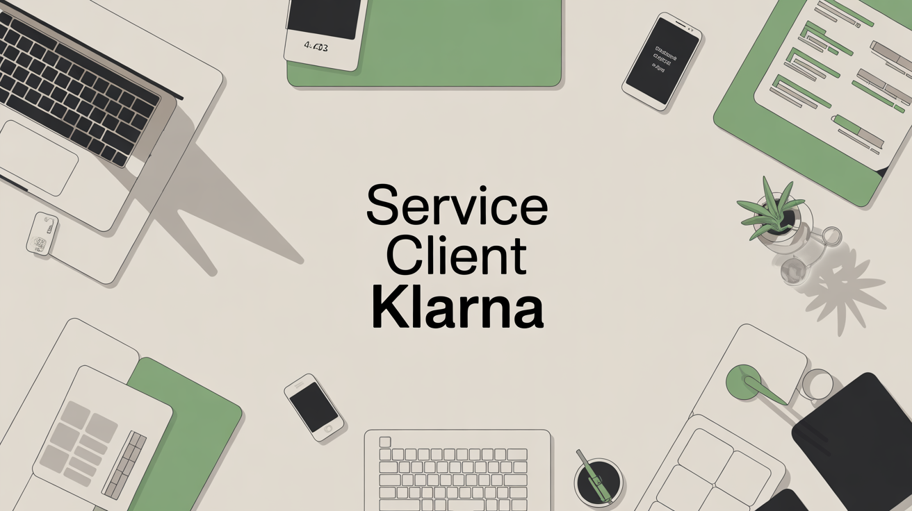 Bureau moderne avec service client Klarna