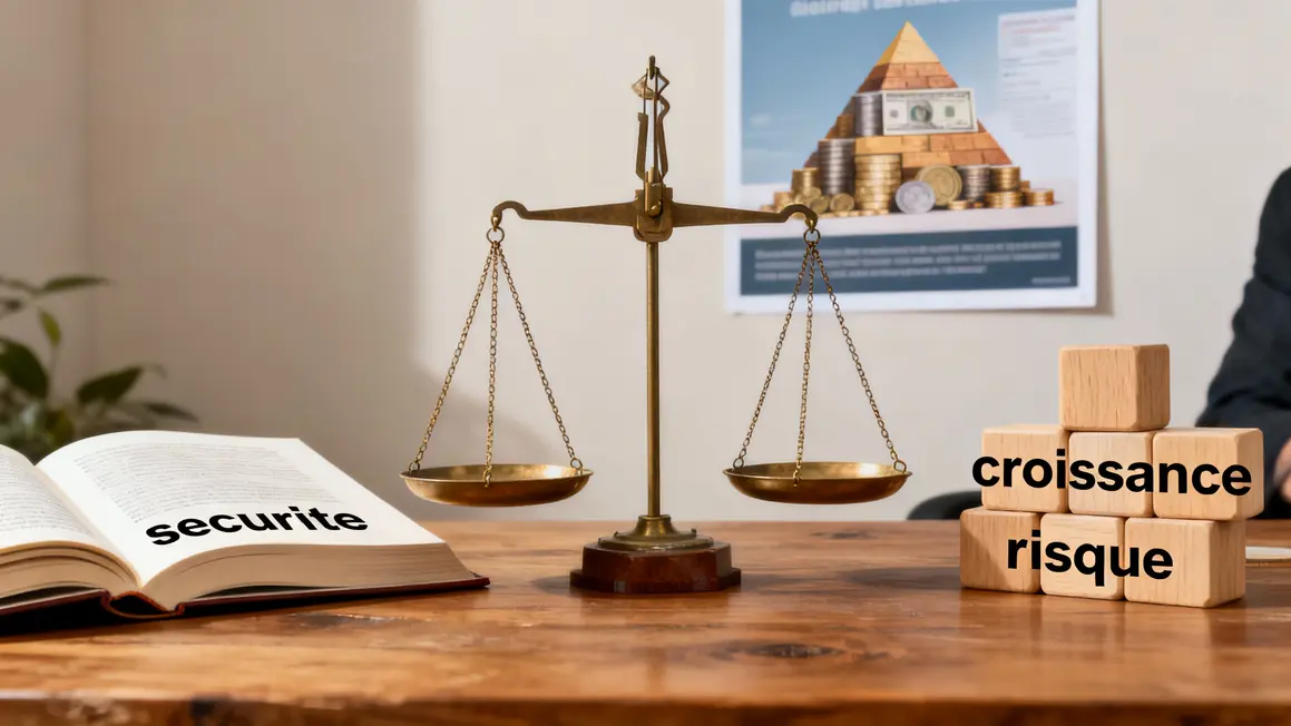 balance sécurité croissance produits financiers pyramide