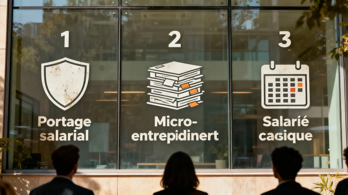 Tableau comparatif portage salarial micro-entrepreneur salarié classique