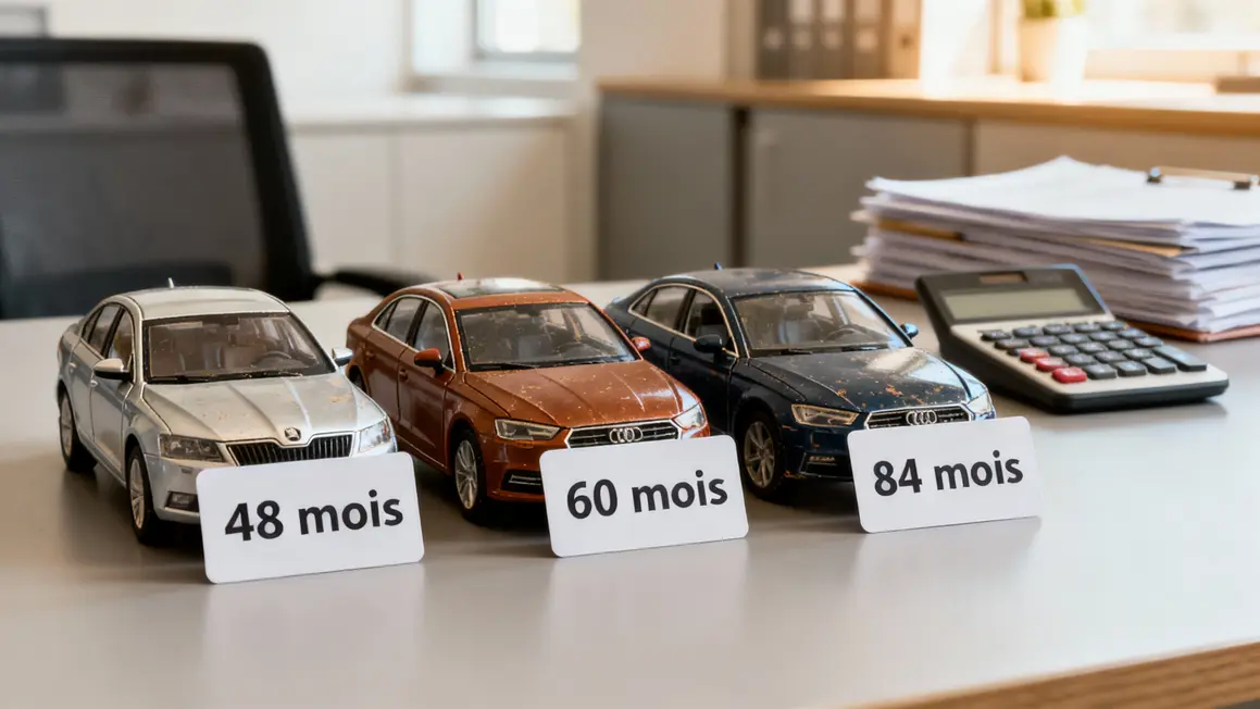 Graphique crédit auto 48 60 84 mois dossiers et calculatrice