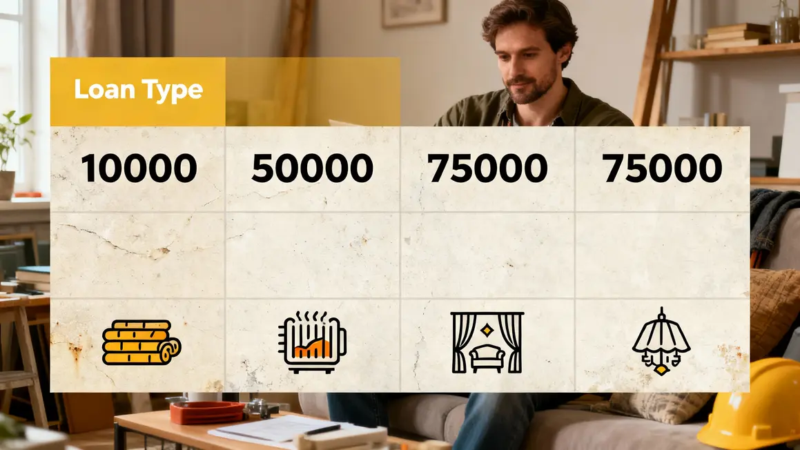 comparatif crédits travaux montants prêts rénovation