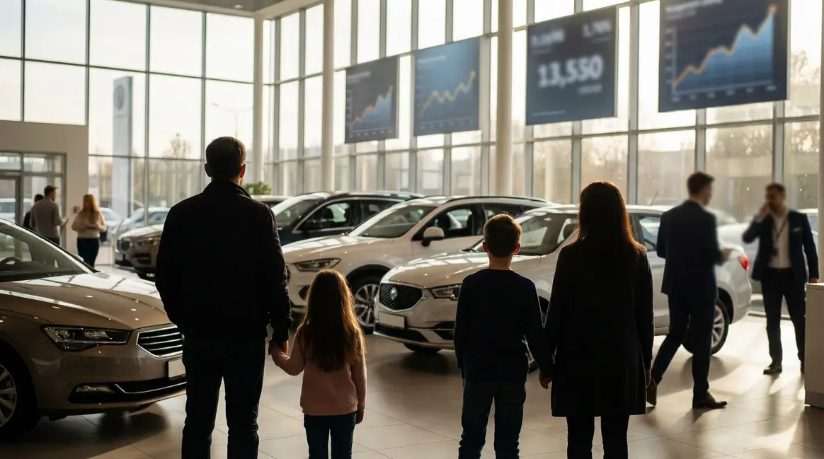 Famille choisit voiture neuve concession et crédit auto 84 mois