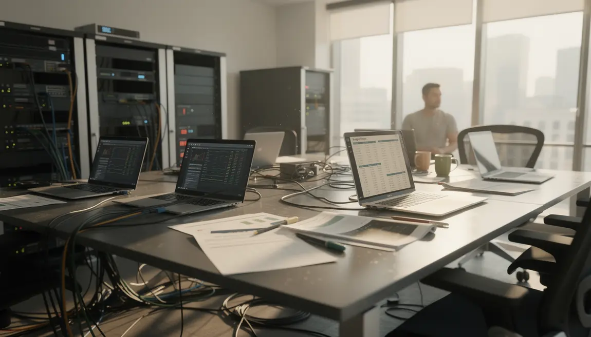 bureau moderne avec materiel informatique financement