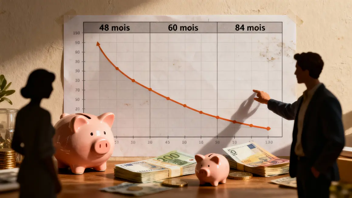Tableau financier mensualités 48 60 84 mois et budget auto