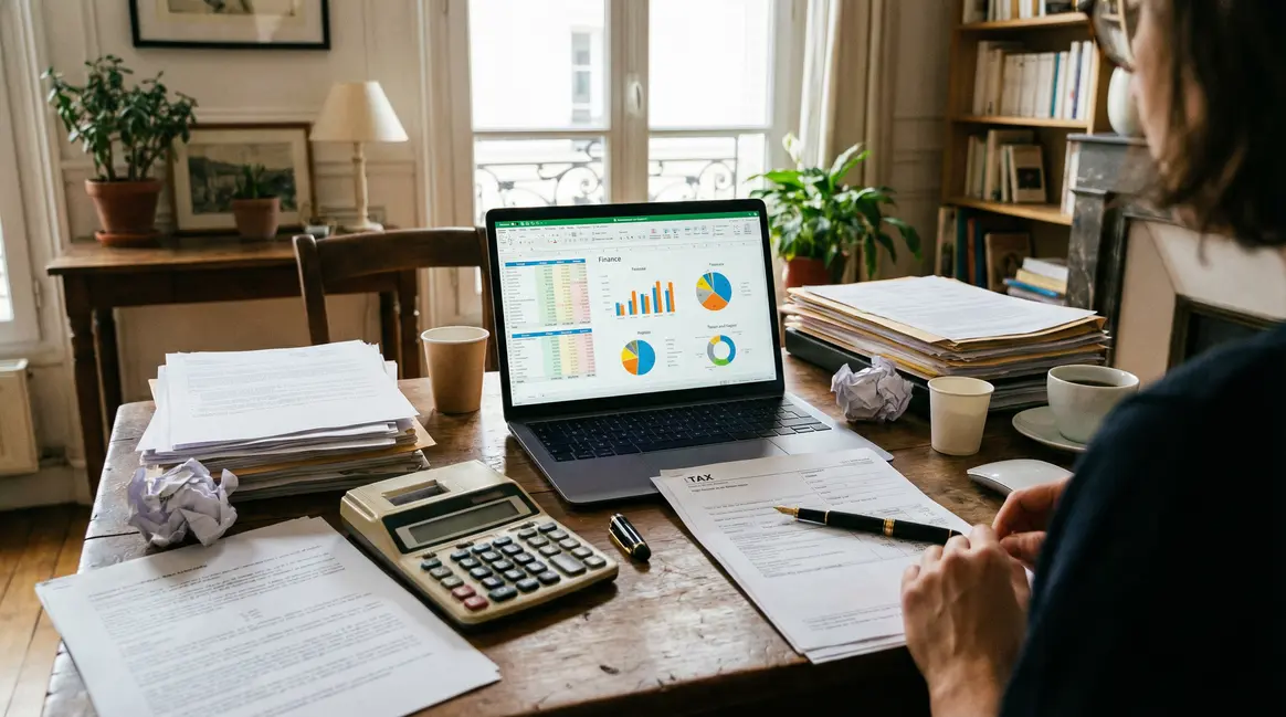 table travail optimisation impôts calculatrice graphique