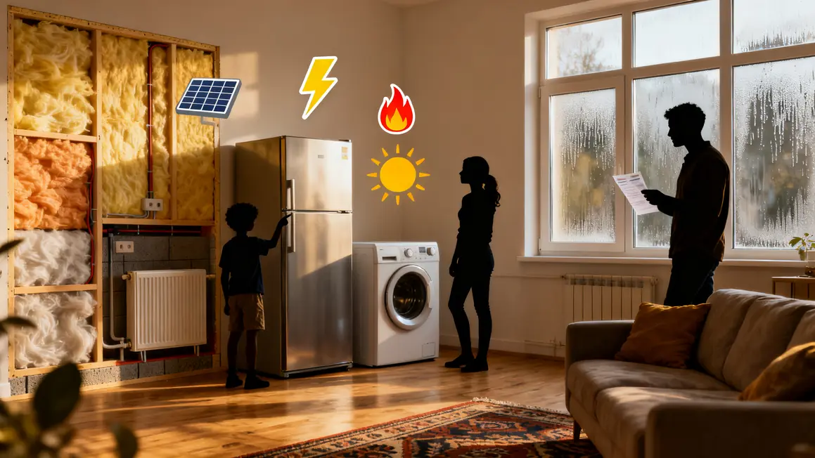 Schéma consommation énergétique maison
